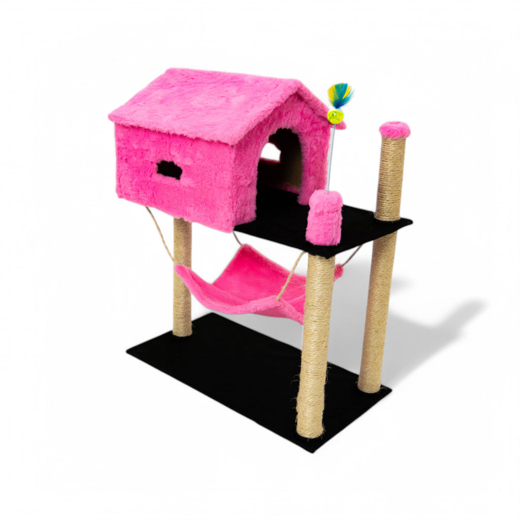 Arranhador Para Gatos Com Casinha Playground + Brinde Exclusivo