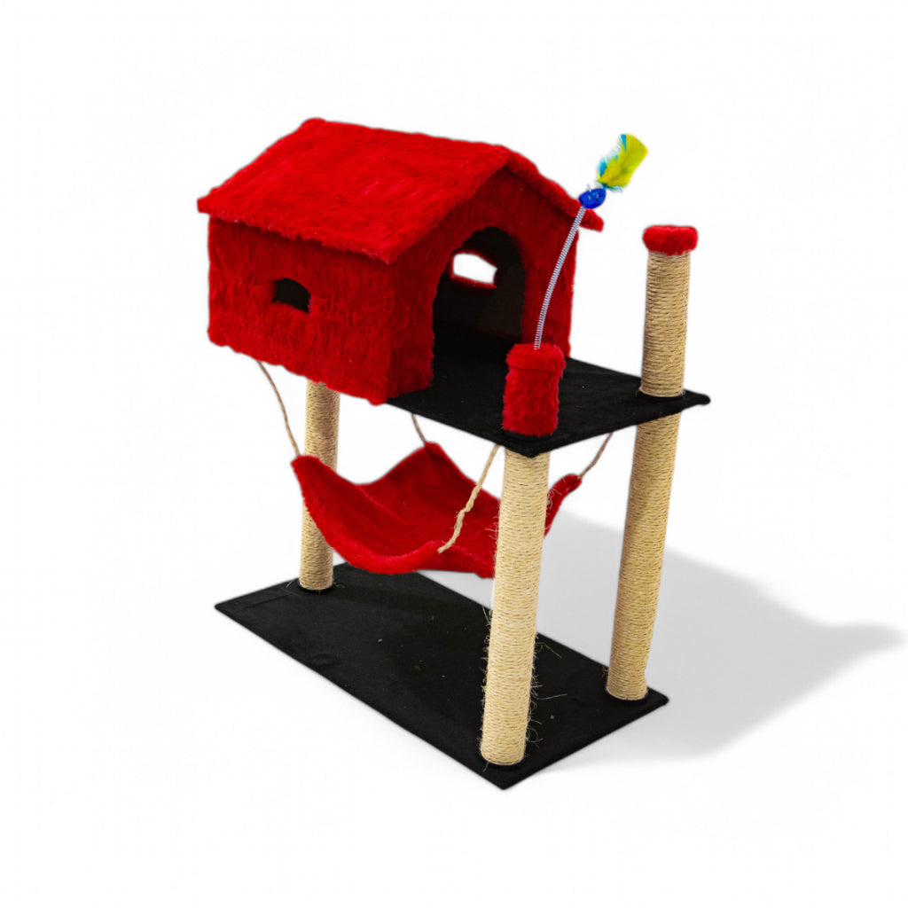 Arranhador Para Gatos Com Casinha Playground + Brinde Exclusivo